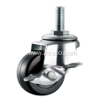 Light Duty Swivel Rubber Casters Threaded Stem